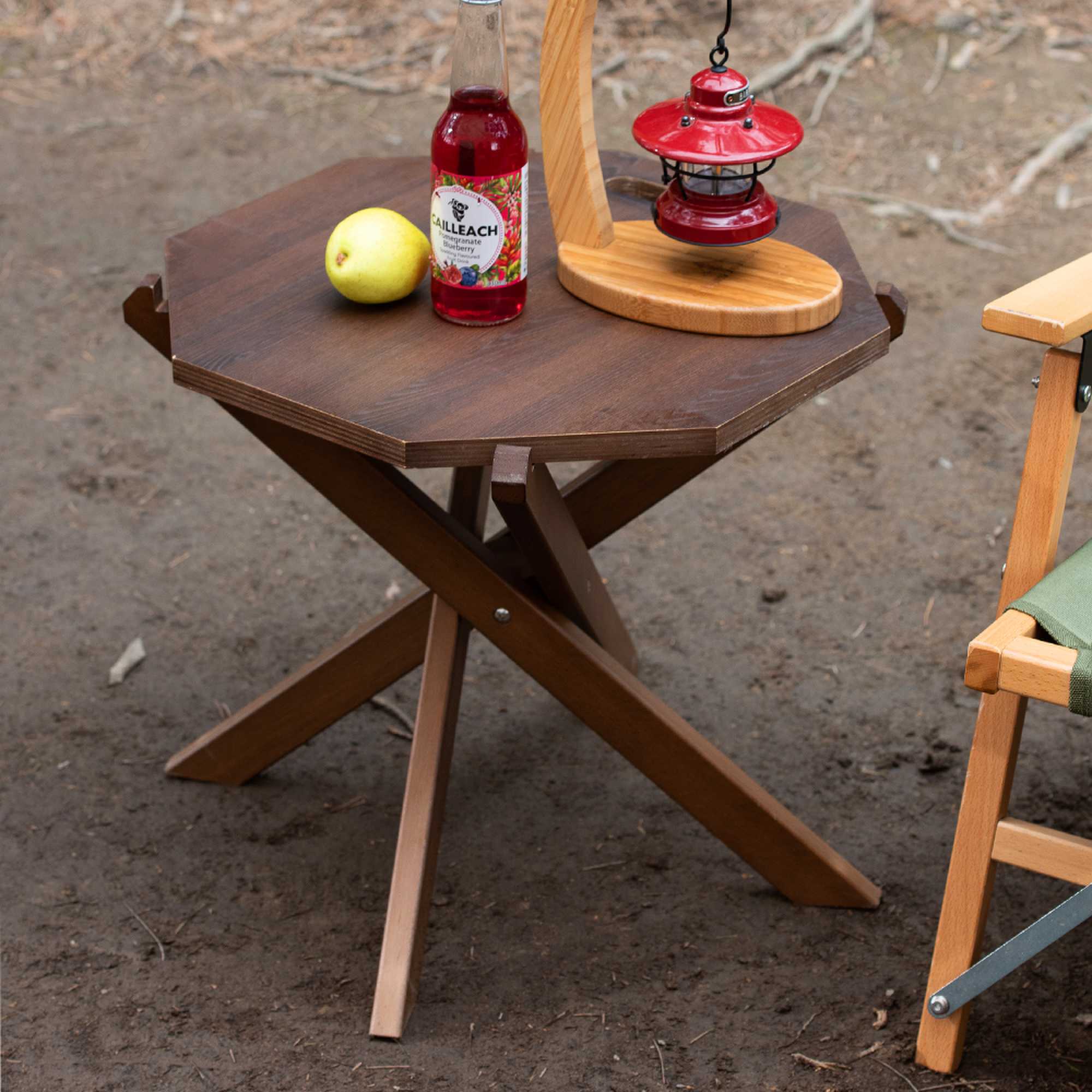 Solid wood hexagonal high table