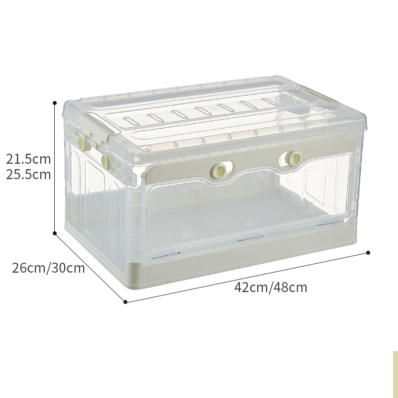 Transparent folding storage box